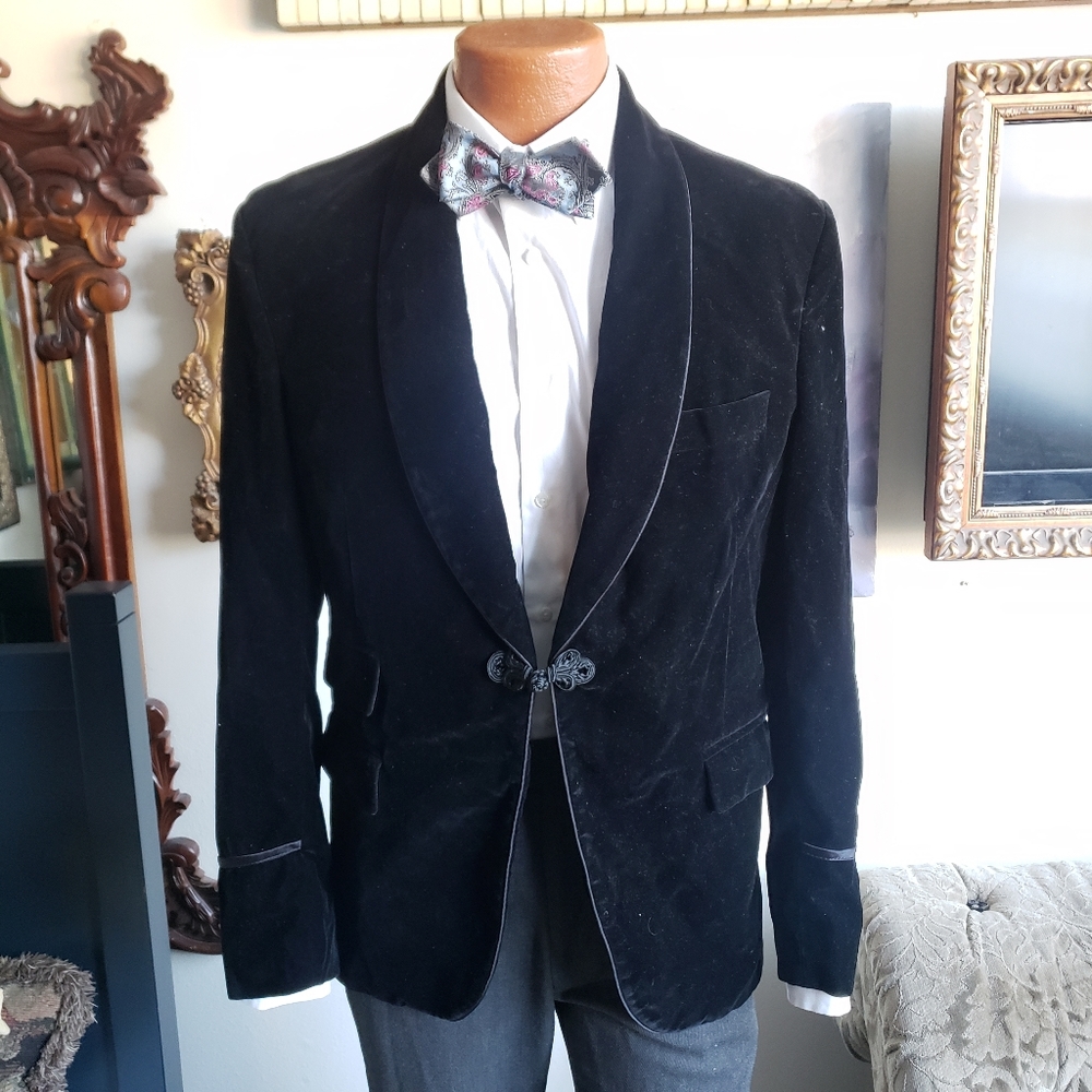 Velvet smoking jacket 36R